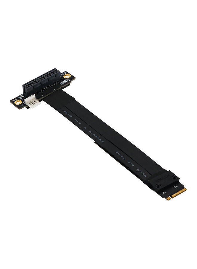 كابل تمديد من M.2 NVMe M-Key إلى PCI-E 3.0 4X أسود - Image 1